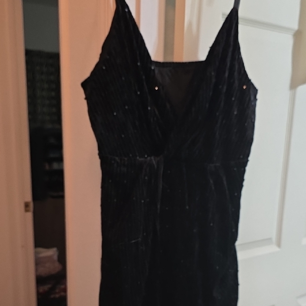 Cider Elegant Black High Low Dress
